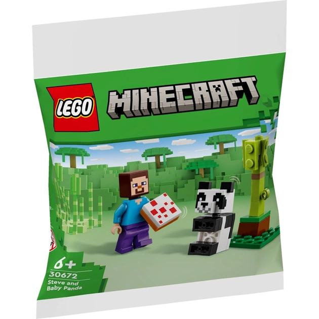 Конструктор LEGO Minecraft Стів і малюк-панда (30672) - зображення 1