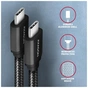 Дата кабель USB-C to USB-C 2.0m v3.2 Gen 1 PD 60W 3A black AXAGON (BUCM3-CM20AB) - уменьшенное изображение 3
