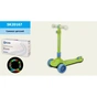 Самокат A-Toys PU, LED 135 mm, кермо з ліхтариком, зелений (SK20167) - зменшене зображення 1