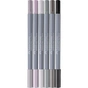 Художественный маркер Faber-Castell набор акварельных двухсторонних Goldfaber Aqua Dual Marker Shades of grey, 6 цветов (32309) - уменьшенное изображение 3
