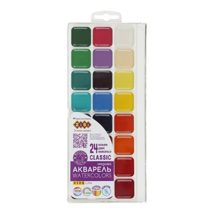 Акварельні фарби ZiBi KIDS Line - 2 Classic 24 кольори (ZB.6587) зображення 1