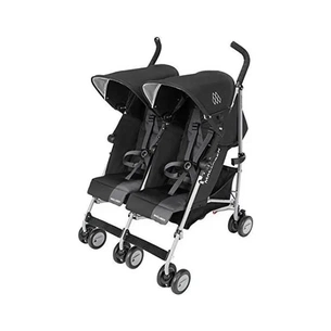 Коляска Maclaren Twin Triumph для двійні Чорно-сіра (WM1Y120032) зображення 1