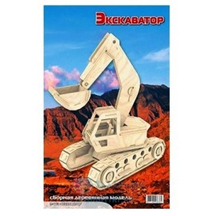 Збірна модель Мир деревянных игрушек Екскаватор (П043) зображення 1