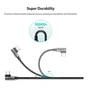 Дата кабель USB 2.0 AM to USB-C 3.0m 3A 90° corner US176 black Ugreen (70875) - зменшене зображення 12