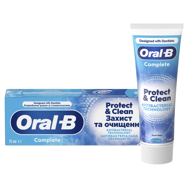 Зубная паста Oral-B Complete Защита и чистота Прохладная мята 75 мл (8006530254878) - изображение 1