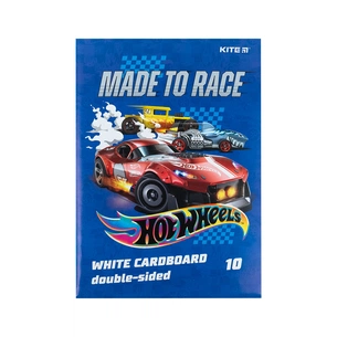 Білий картон Kite A4 Hot Wheels 10 аркушів (HW24-254) зображення 1