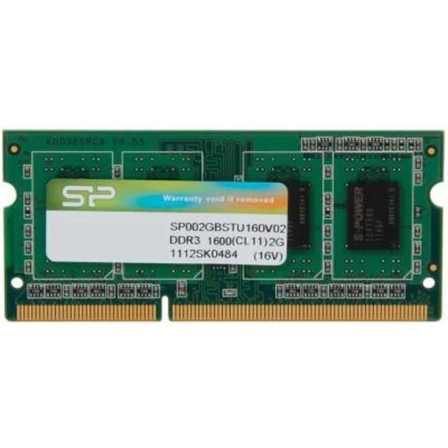 Модуль пам'яті для ноутбука SoDIMM DDR3 2GB 1600 MHz Silicon Power (SP002GBSTU160W02) - зображення 1