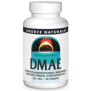 Амінокислота Source Naturals Диметиламіноетанол, 130 мг, DMAE, 50 таблеток (SN0621) зображення 1