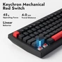 Клавіатура Lemokey Keychron X4 Red LED USB Black (X4-A1-UA) - зменшене зображення 7