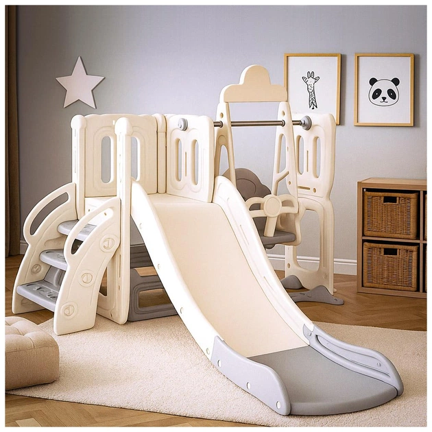 Ігровий майданчик Mealux Elsa (KD-B012 White/Grey) - изображение 3