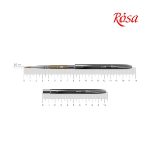 Пензлик для малювання Rosa Мікс соболь/синтетика круглий, TRAVEL BRUSH, LAKE 178, № 8 (4823098516767) зображення 1