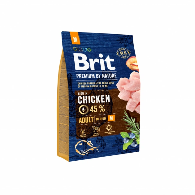 Сухий корм для собак Brit Premium Dog Adult M 3 кг (8595602526352) - зображення 1