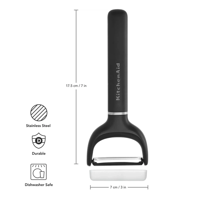 Овощечистка KitchenAid Classic горизонтальна 17,5 см чорний (KHH145OHOBEG) - изображение 3