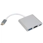 Концентратор Patron USB-C to HDMI + USB 3.0 + USB-C 0.1m black (ADAPT-PN-TYPE-C-HUB) - зменшене зображення 1
