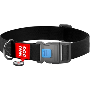 Нашийник для тварин WAUDOG Waterproof з QR паспортом пластиковий фастекс XXL чорний (25111) зображення 1