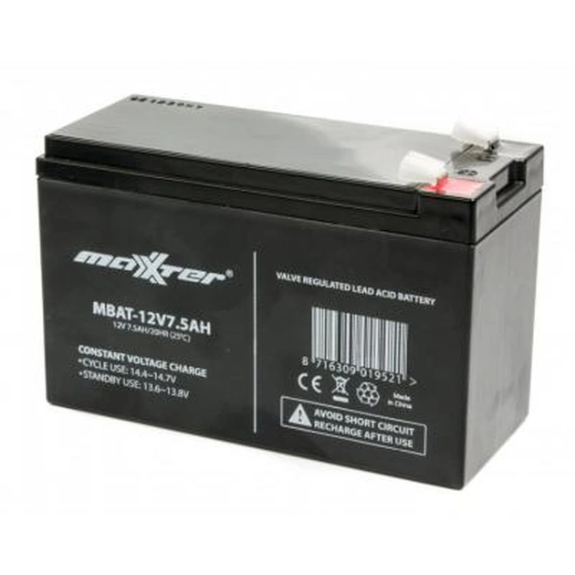 Батарея к ИБП Maxxter 12V 7.5AH (MBAT-12V7.5AH) - изображение 1