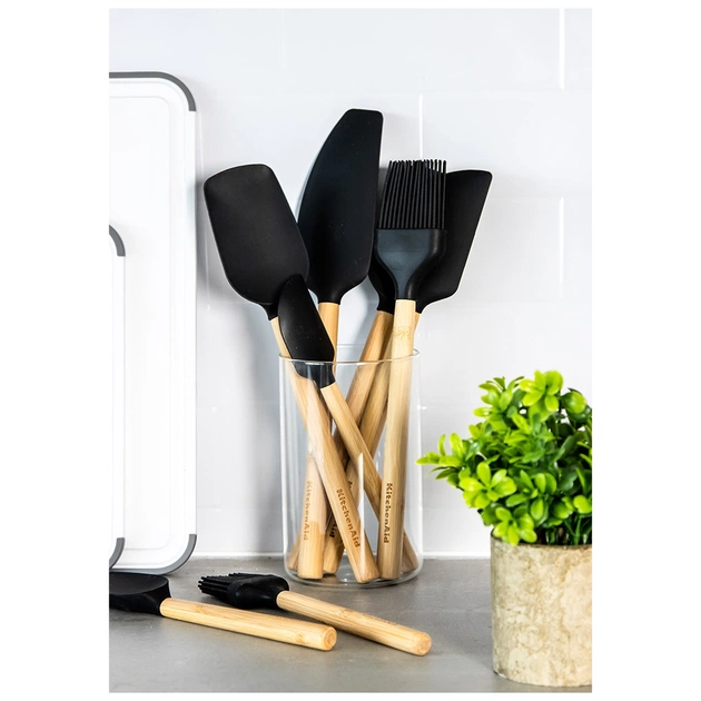 Лопатка кухонная KitchenAid Classic для тіста 30 см чорний (KQG631OHOBE) - изображение 5