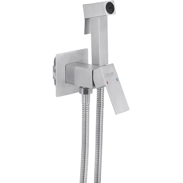 Душовий гарнітур Kroner Edelstahl Kubus-ESG063 + змішувач Edelstahl Kubus-ESG010 + змішувач Kroner Edelstahl Kubus-ESG05 (CVS30172) - изображение 7