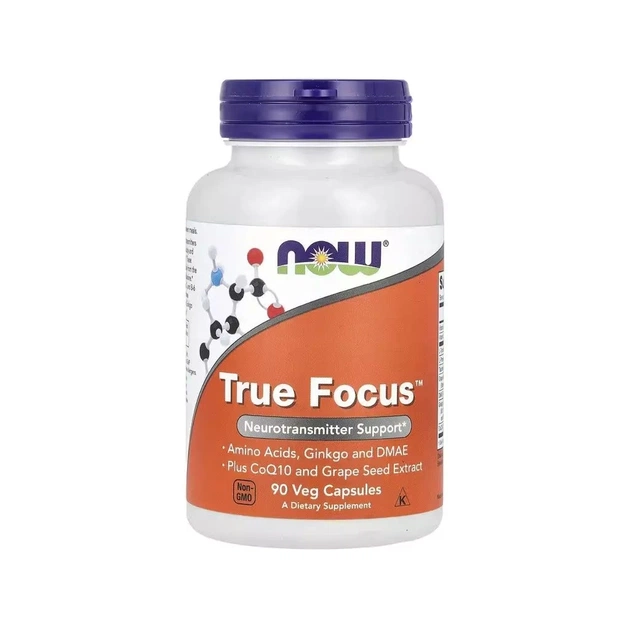 Вітамінно-мінеральний комплекс Now Foods Підтримка роботи пам'яті та мозку, True Focus, 90 вегетаріанськ (NOW-00157) - зображення 1