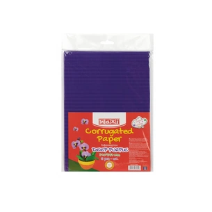 Кольоровий картон Maxi A4 Гофрокартон 21х29,7 см пурпурний (MX61894) зображення 1