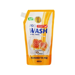Рідке мило Pro Wash Молоко та мед дой-пак 460 г (4262396140265) зображення 1