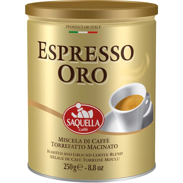 Кава SAQUELLA Espresso ORO мелена 250 г (8002650008087) - зображення 1