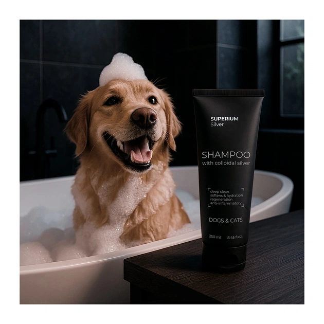 Шампунь для животных Superium Сильвер универсальный с коллоидным серебром для кошек и собак 250 мл (9106) - изображение 4