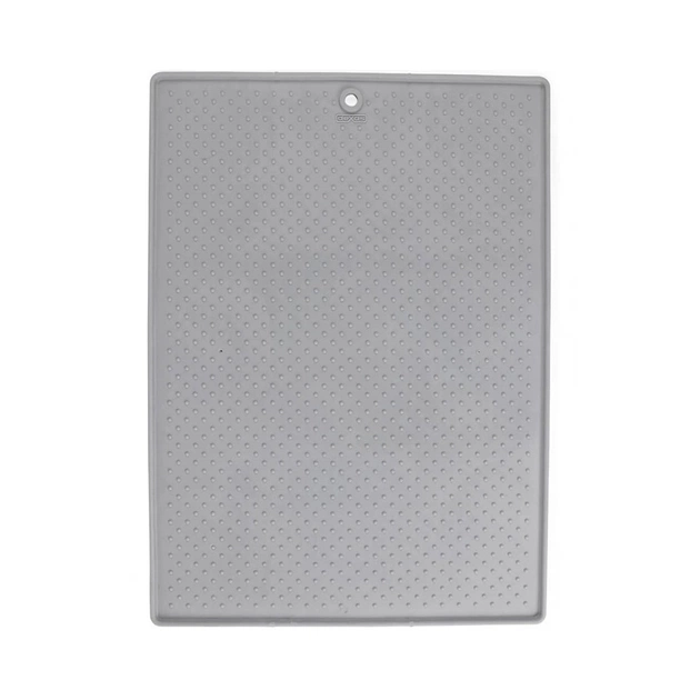 Коврик под миски Dexas Pet Bowl Grippmat SM антискользящий 33х48 см светло-серый (0084297308827) - изображение 1