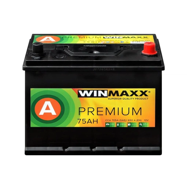 Акумулятор автомобільний WINMAXX (MonBat) Asia 75A +прав (0) - изображение 1