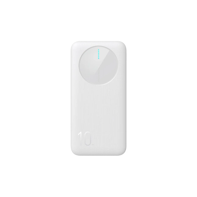Батарея універсальна JOYROOM 10000mAh 12W QC, 2xUSB-A, USB-C In/Out White (JR-PBF12) - зображення 1