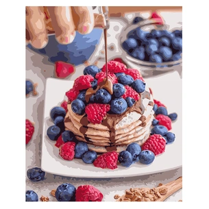 Картина по номерам Strateg Млинці з ягодами 40х50 см VA-1116 зображення 1