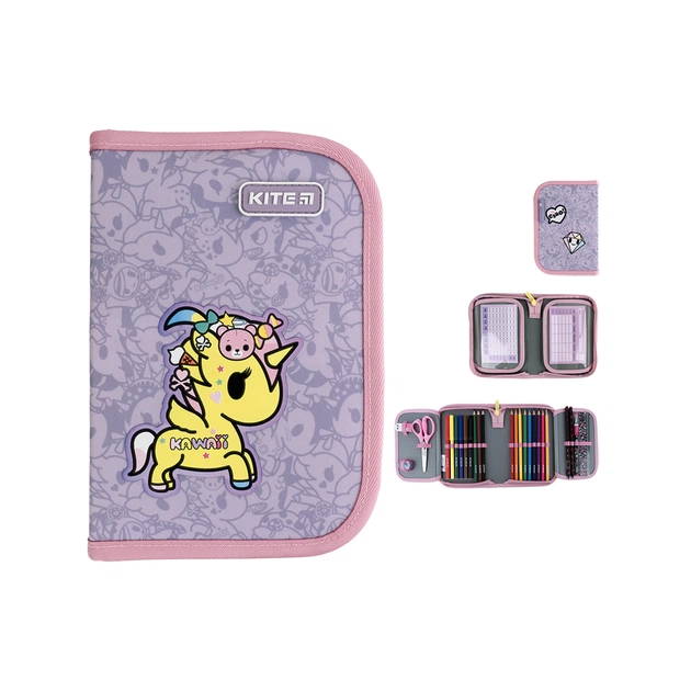 Пенал Kite З наповненням Tokidoki Фіолетовий (TK24-622H) - изображение 1