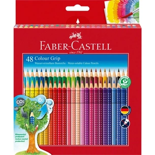 Карандаши цветные Faber-Castell Grip, акварельні, 48 кольорів в картонній коробці, 112449 (26535) изображение 1