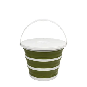 Ведро складное Tribe Water Bucket Lid 10 л з кришкою olive (T-FJ-0050-olive) изображение 1
