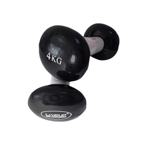 Гантельний набір LiveUp Vinyl Dumbbell Egg Head вінілові чорні 2х4кг LS2001-4 (6951376138313) зображення 1