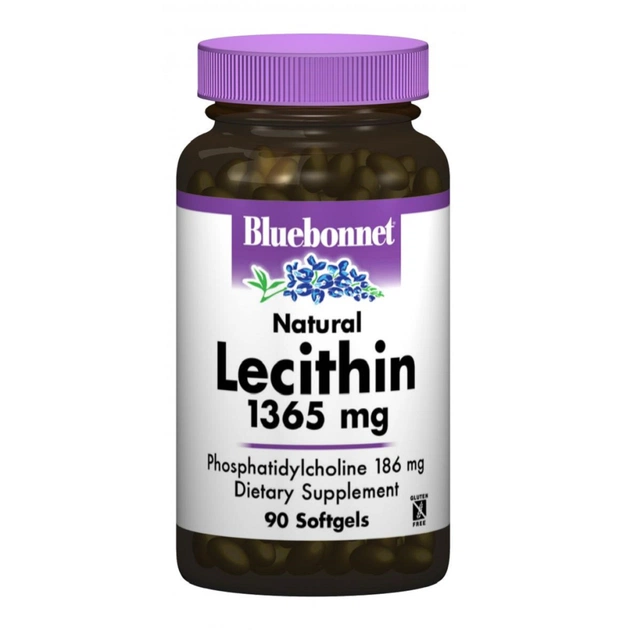 Амінокислота Bluebonnet Nutrition Натуральний Лецитин 1365мг, 90 желатинових капсул (BLB0924) - зображення 1