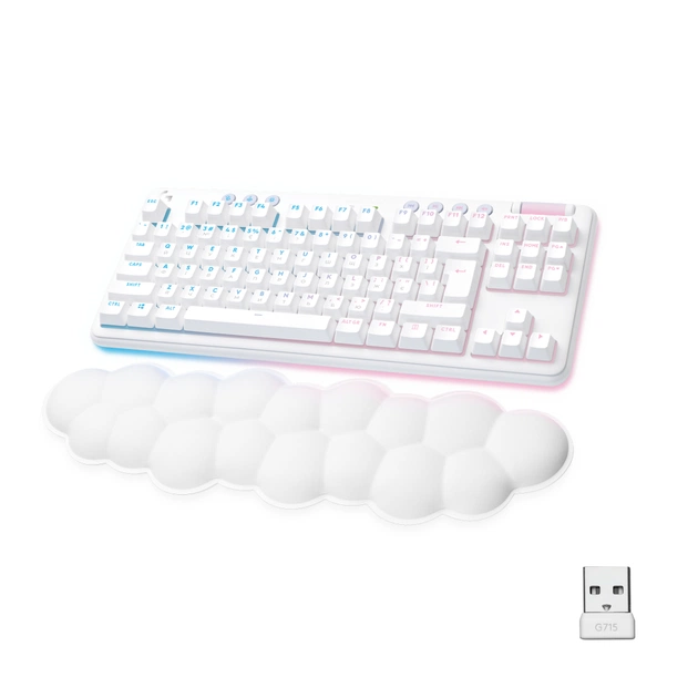 Клавіатура Logitech G715 Aurora Wireless Gaming GX Brown Lightspeed/Bluetooth UA Off-White (920-010465) - зображення 1
