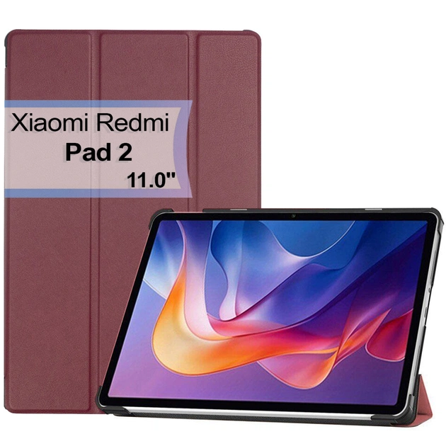 Чехол для планшета BeCover Smart Xiaomi Redmi Pad 2 11.0" Red Wine (713644) - изображение 1