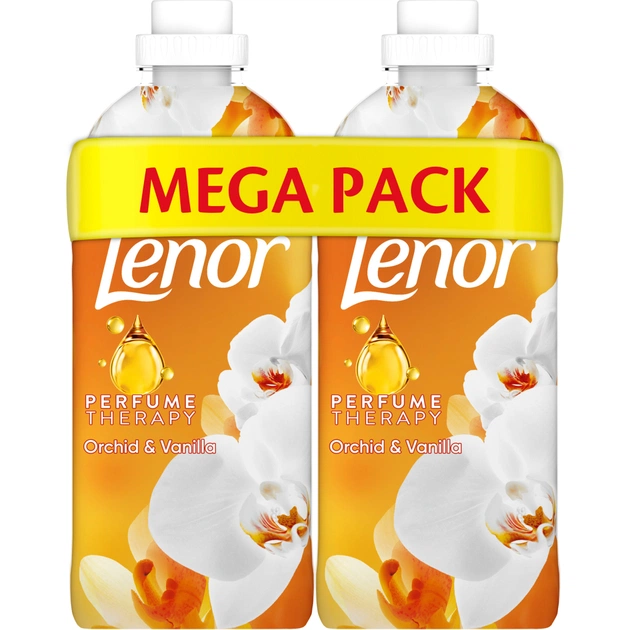 Кондиціонер для білизни Lenor Ванільна орхідея та золотий бурштин 2 x 925 мл (8006540922859) - зображення 1