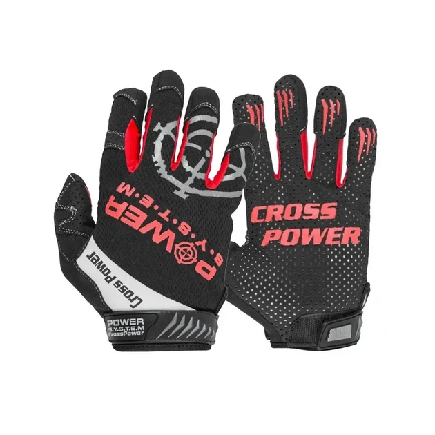 Рукавички для фітнесу Power System Cross Power PS-2860 Black/Red XL (PS-2860_XL_Black-red) - зображення 1