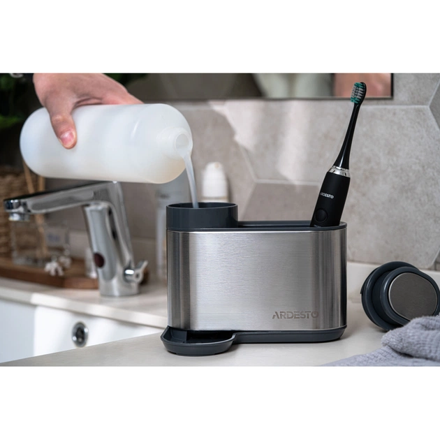 Дозатор для рідкого мила Ardesto Minimalism Органайзер для миючих засобів Сірий (ARHB3102GS) - picture 5