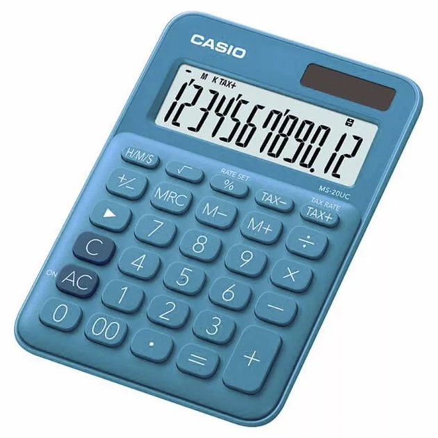 Калькулятор Casio MS-20UC-BU-W-EC, синій (CALC-CAS-MS-20UC-BU) - picture 1