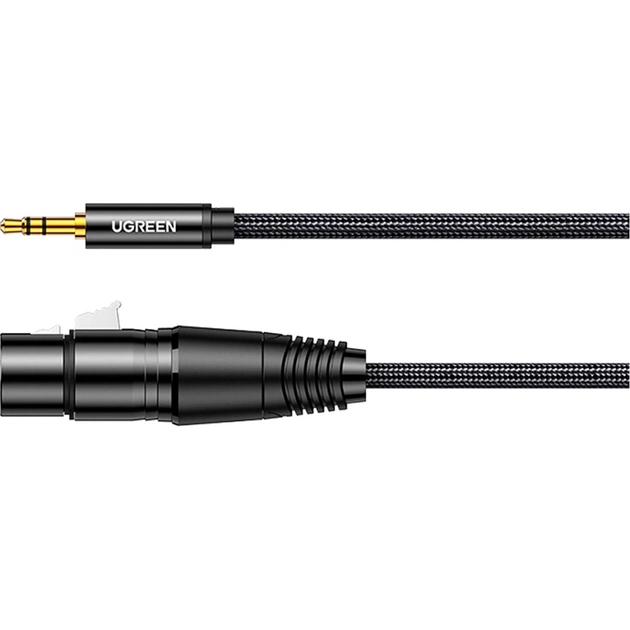 Кабель мультимедійний 3.5mm M to XLR F 2.0m AV182 black Ugreen (20244) - picture 2