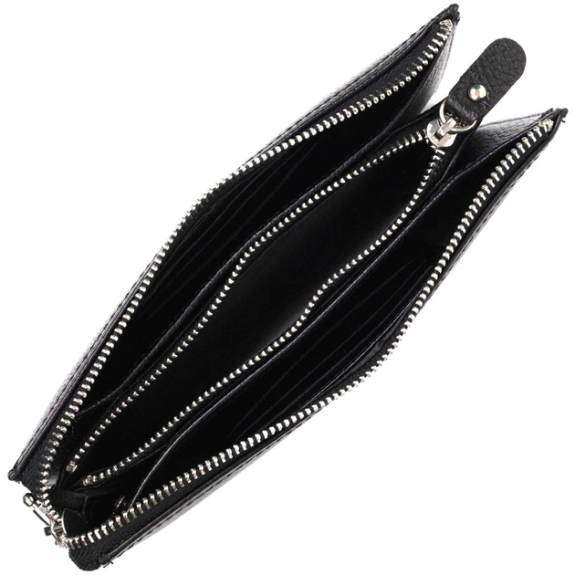 Кошелек Bond Accessories На два отделения из натуральной кожи флотар Черная (22047) - изображение 6