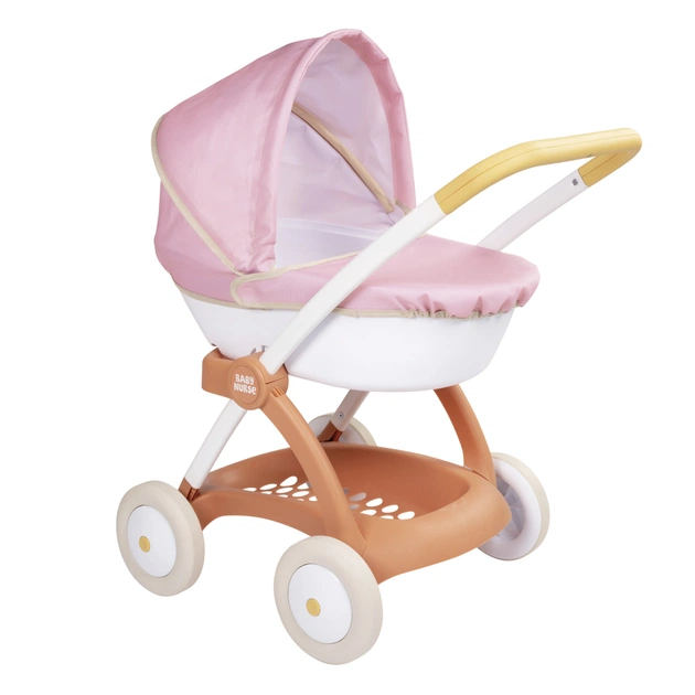 Коляска для ляльок Smoby Baby Nurse Теракотова пудра, люлька з корзиною, 18 міс.+ (7600254124) - picture 1