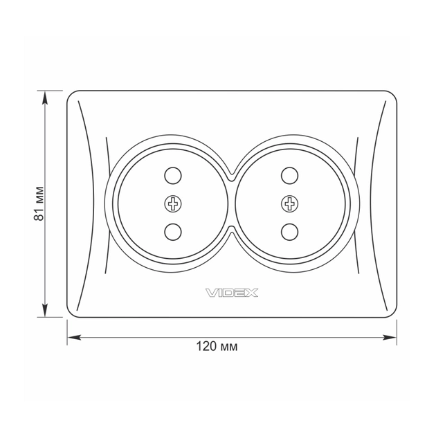 Розетка Videx BINERA 2ая кремова (VF-BNSK2-CR) - изображение 5