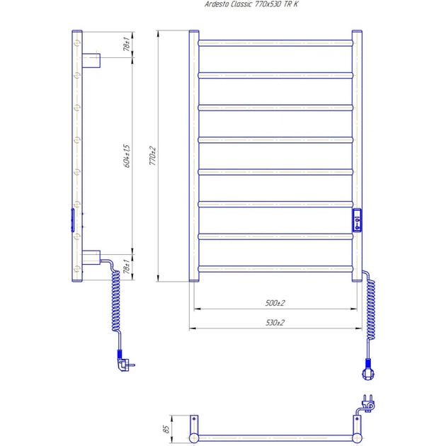 Сушарка для рушників Ardesto Classik-TR K (6.1.0602.06.BM) - зображення 4