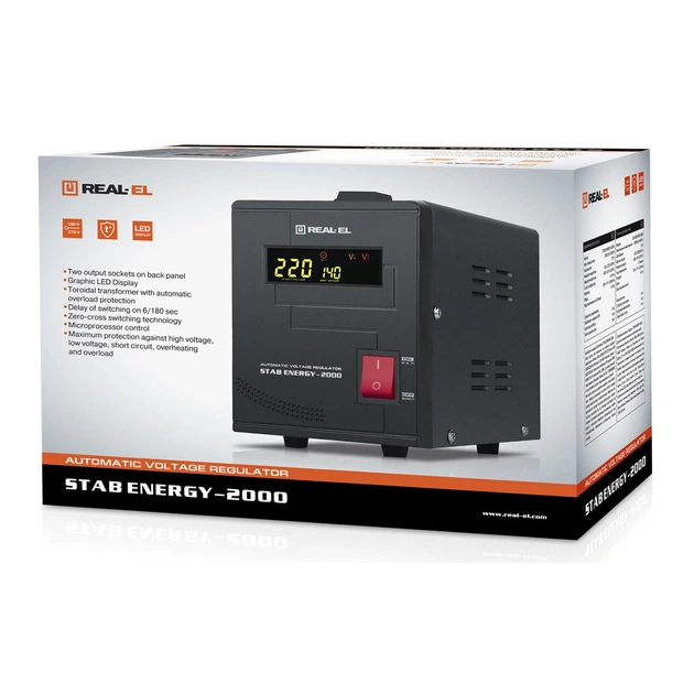 Стабілізатор REAL-EL STAB ENERGY-2000 (EL122400013) - picture 7