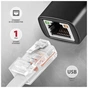 Перехідник USB-C to RJ45 Ethernet 1000Mbps black AXAGON (ADE-ARC) - зменшене зображення 2