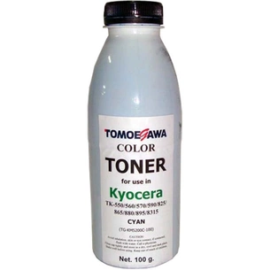 Тонер Tomoegawa KYOCERA TK-550/825/865/880/895/8315 100г Cyan (TG-KM5200C-100) зображення 1